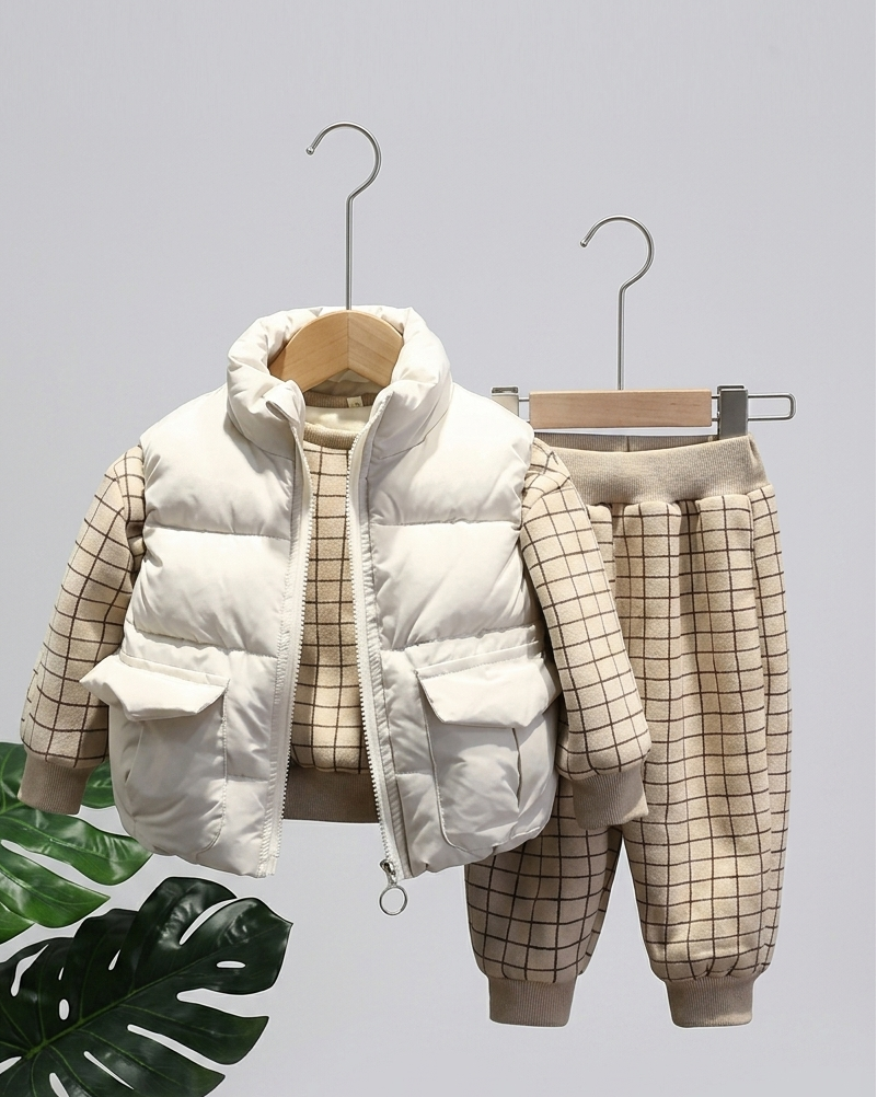 Conjunto bebé invierno 3 piezas niño (chaqueta acolchada, suéter y pantalón) en España