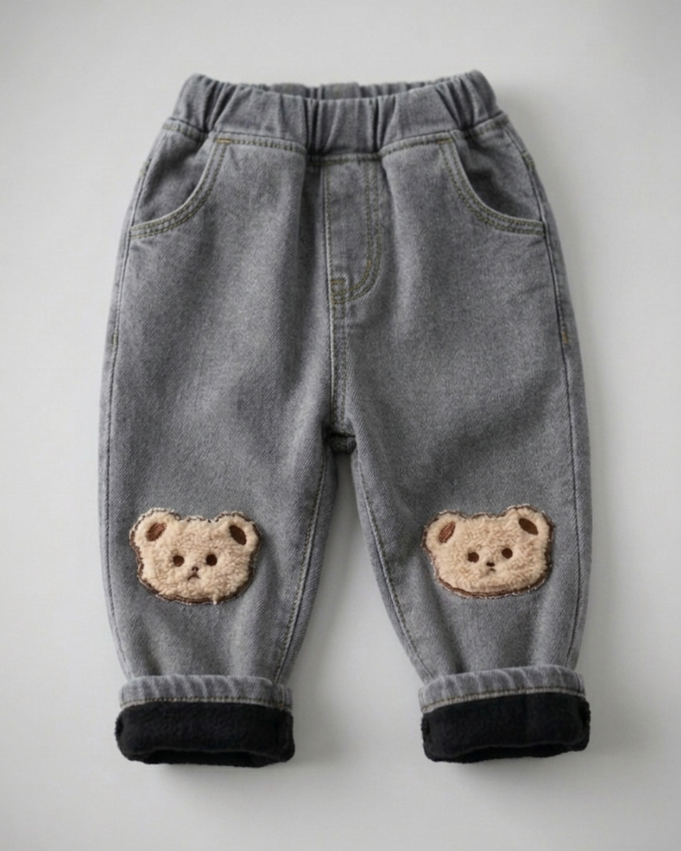 Conjunto Niño 2 Piezas Sudadera Oso 3D y Vaquero