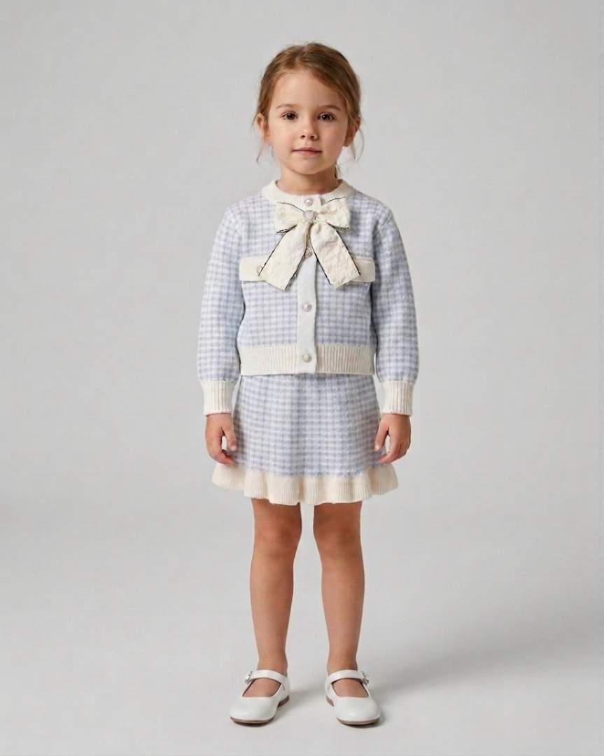 Conjunto niña invierno 2 piezas ropa infantil elegante con falda y chaqueta en España