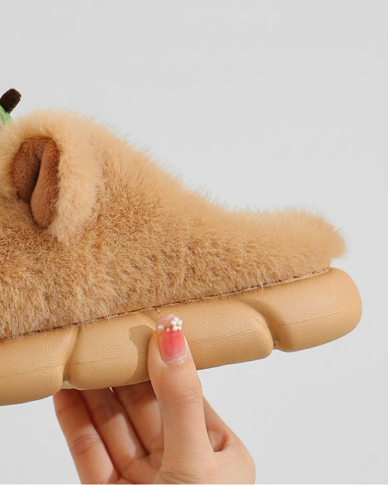 Pantufla de invierno cálida con diseño de dibujos animados en España