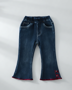 Jeans Acampanados para Niña con Lazos Decorativos