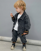 Conjunto denim niño 3 piezas chaqueta vaquera, camiseta y pantalón
