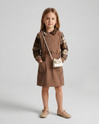 Vestido niña invierno de lana suave con cinturón y estrellas – ropa niña invierno en España