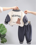 Conjunto niño invierno 3 piezas con chaqueta varsity, camiseta interior y pantalón largo,ropa infantil invierno en España