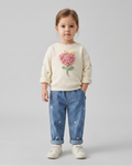 Conjunto niña 2 piezas con bordado de flores 3D otoño invierno,destacada para looks elegantes y sencillos en España