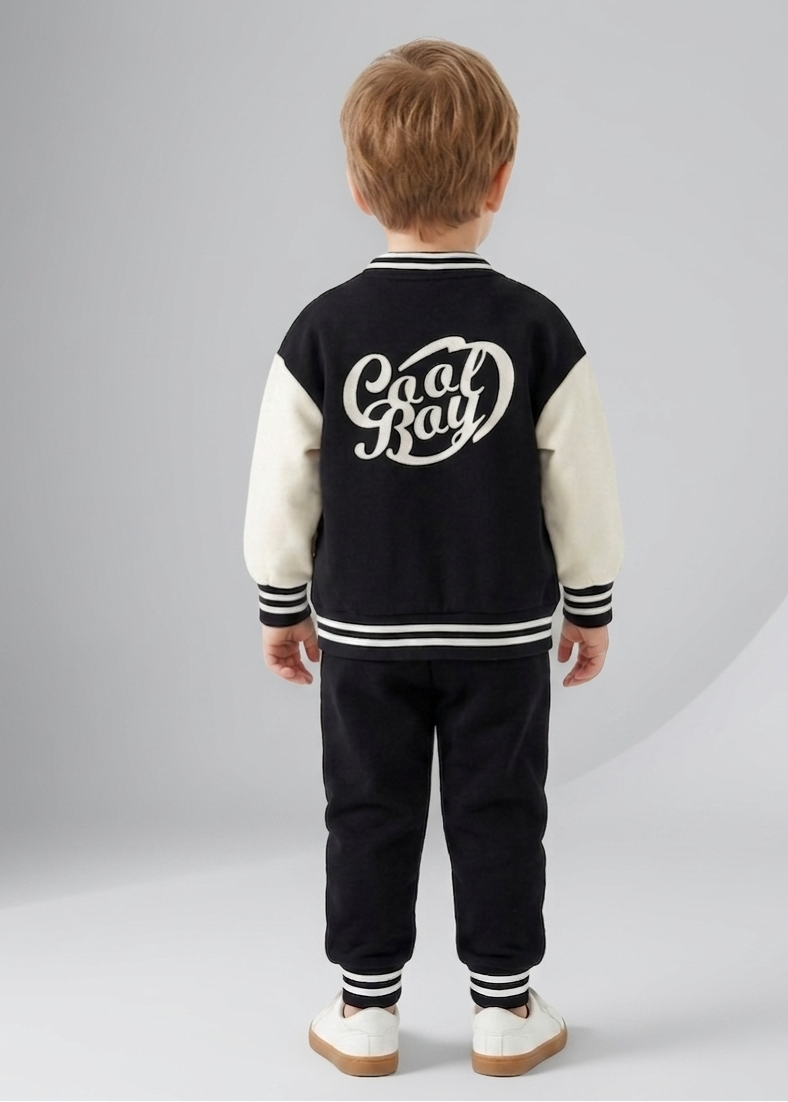 Conjunto deportivo infantil 3 piezas bebé y niño con chaqueta varsity y pantalón cómodo ropa niño en España