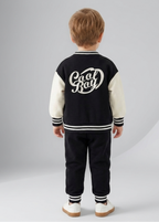 Conjunto deportivo infantil 3 piezas bebé y niño con chaqueta varsity y pantalón cómodo ropa niño en España