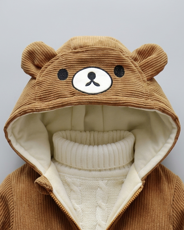 Chaqueta bebé invierno y ropa bebé invierno chaqueta niña invierno acolchada con capucha de osito , en España