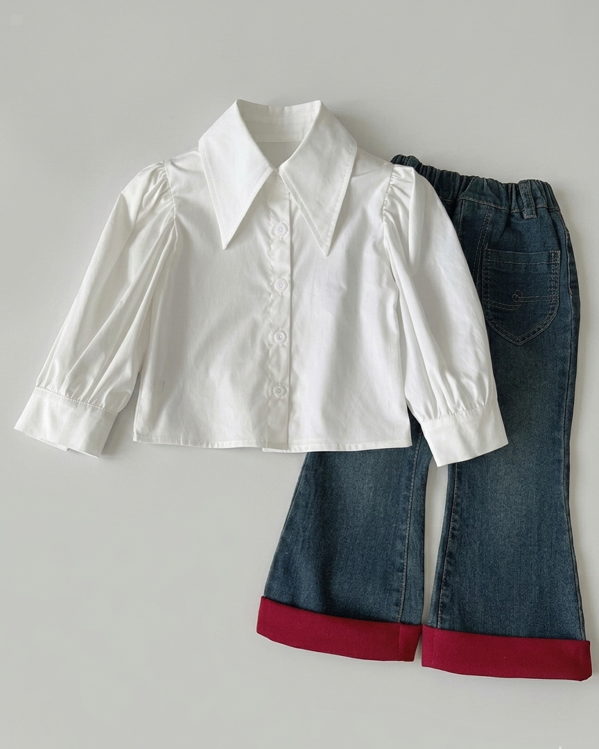 Conjunto niña invierno 3 piezas ropa infantil con chaqueta de felpa y cuello ancho en España