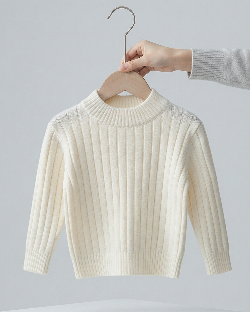 Jersey Infantil de Punto Acanalado Suave, Cálido y Elegante para el Invierno