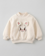 Conjunto niña invierno 2 piezas ropa bebé niña suéter con forro de peluche y pantalón vaquero forrado en España