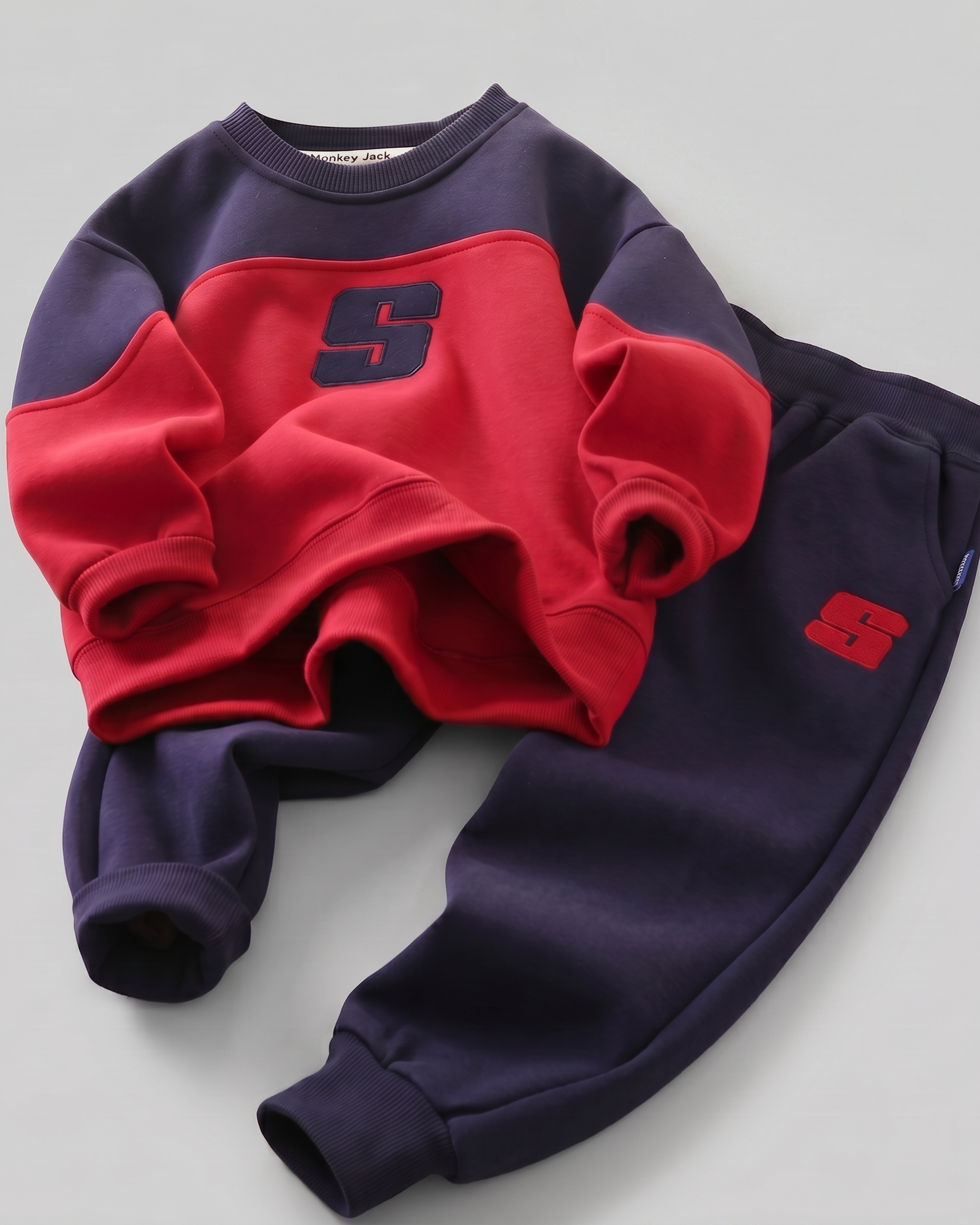 Conjunto niño 2 piezas sudadera y pantalón deportivo chándal infantil cómodo talla 1-8 en España