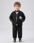 Conjunto bebé panda de invierno 2 piezas (chaqueta y pantalón) de algodón acolchado, cuello alto