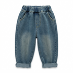 Conjunto bebé niño 3 piezas camisa de cuadros, camiseta interior y pantalón vaquero en España