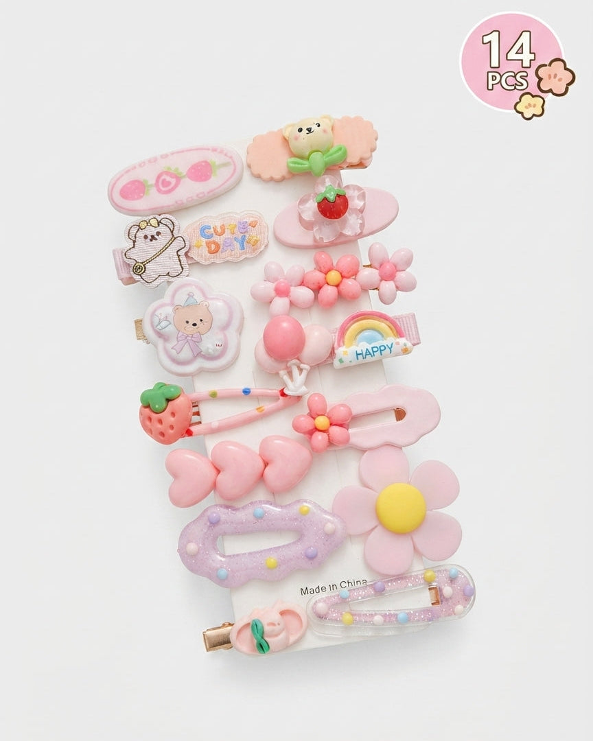 Pinzas para el cabello infantiles de múltiples formas con diseño primavera-verano