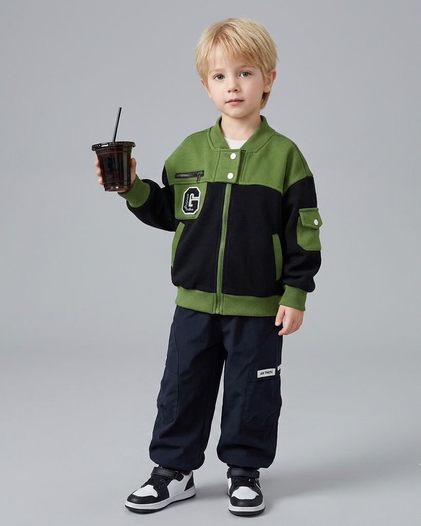 Conjunto deportivo niño 2 piezas chaqueta y pantalón,chándal infantil invierno ,Ideal para clima otoñal  en España
