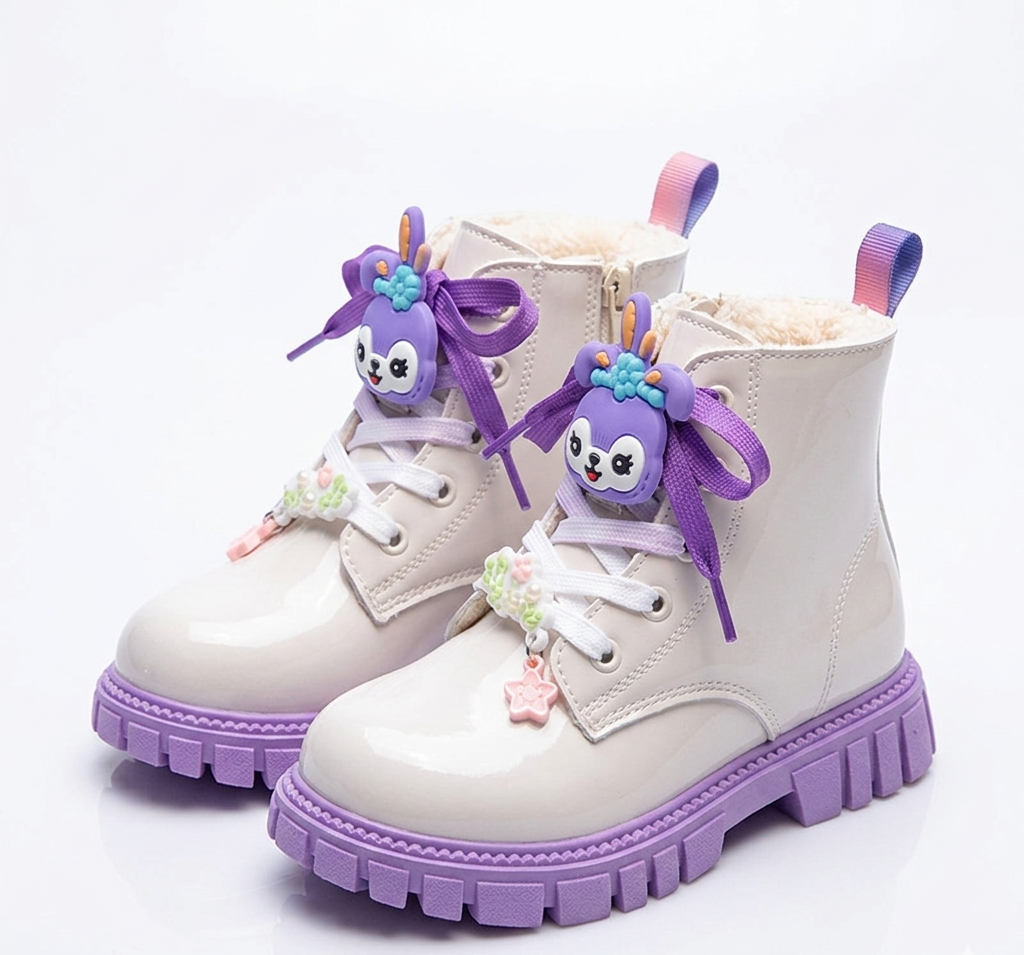 Bota de invierno para niña con diseño moderno y brillante en España