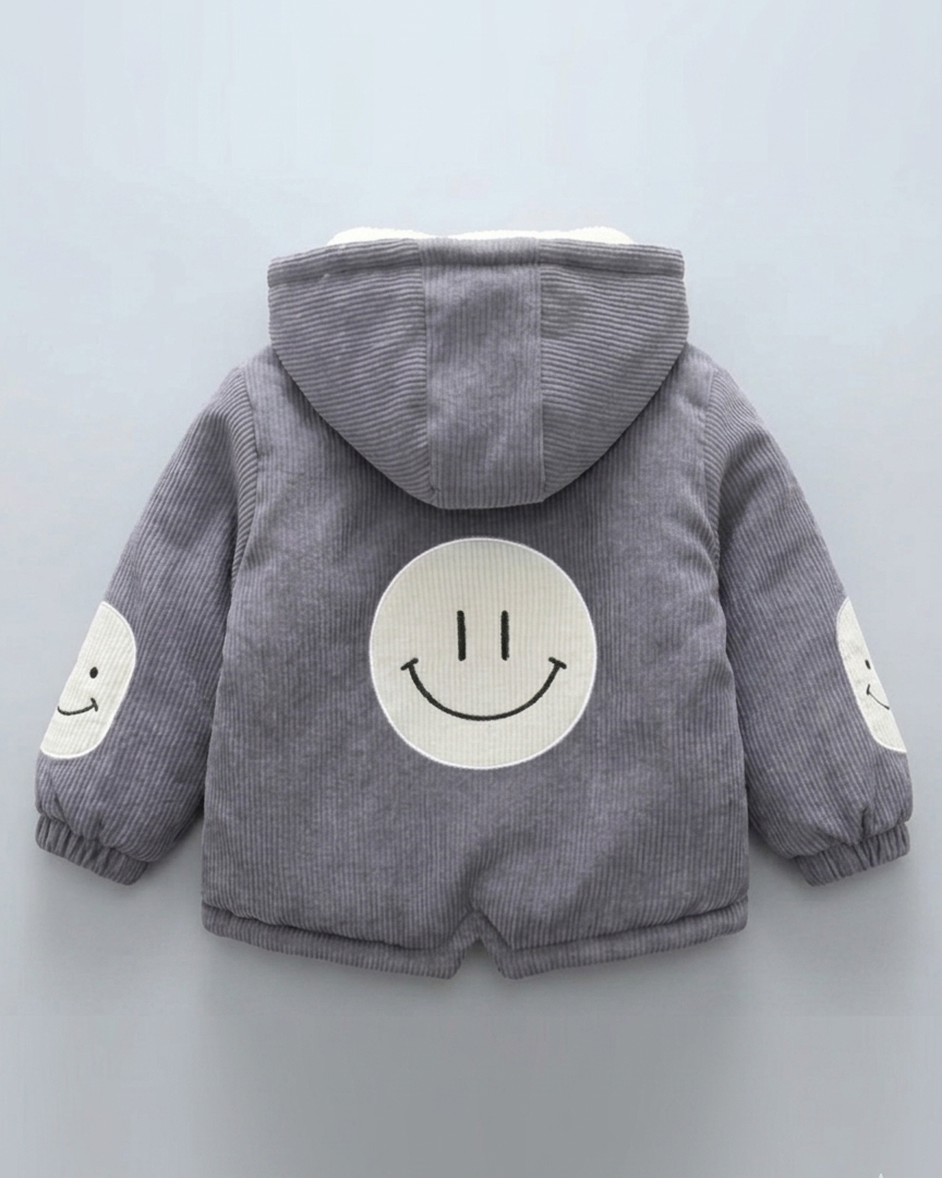 Chaqueta de invierno acolchada de pana para niño y con capucha cálida  ropa infantil invierno , Ideal para clima otoñal en España