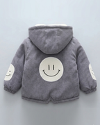 Chaqueta de invierno acolchada de pana para niño y con capucha cálida  ropa infantil invierno , Ideal para clima otoñal en España