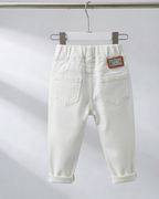 Conjunto Infantil de Cuadros con Chaqueta de Borreguito y Pantalón Blanco