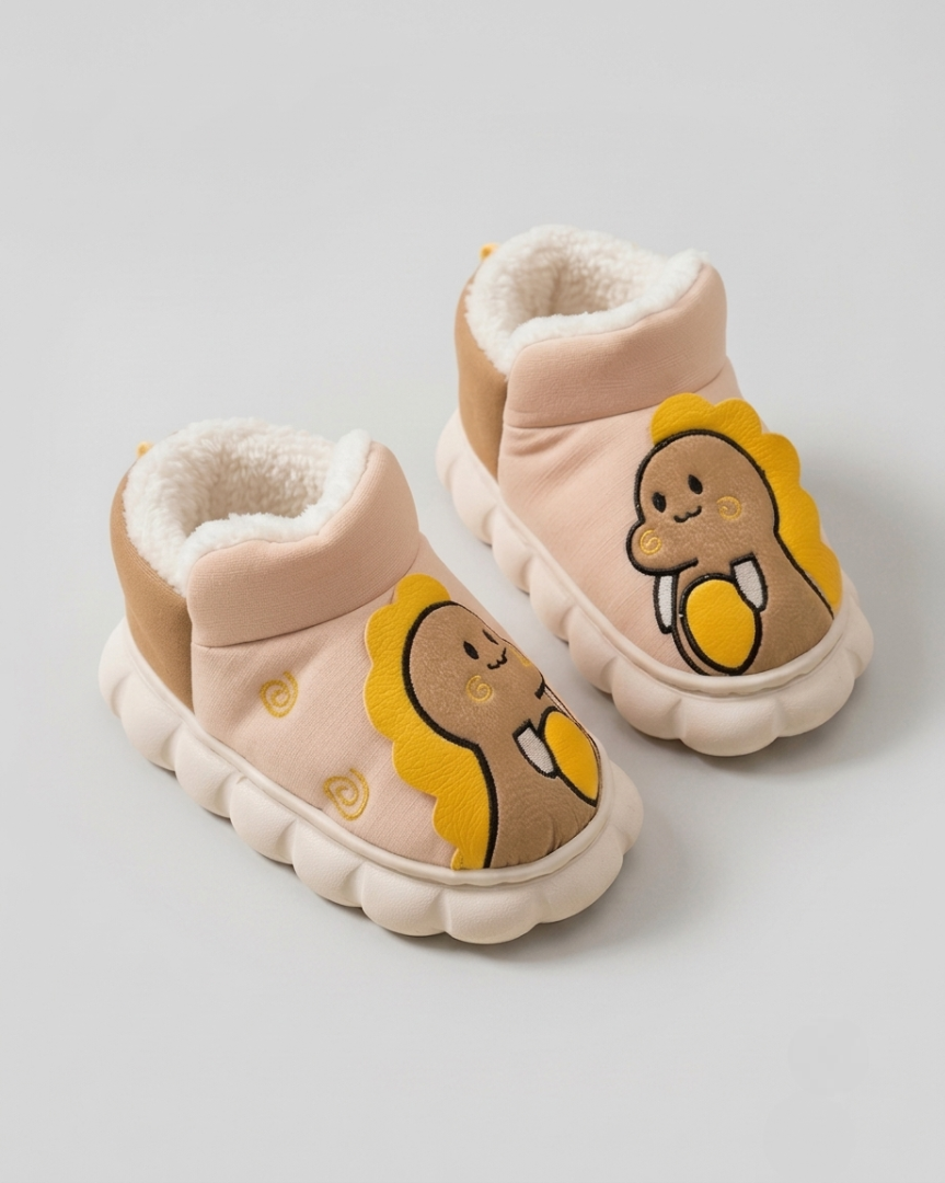 Botas de invierno con forro de piel suave y estampado de dinosaurios en 3D. en España