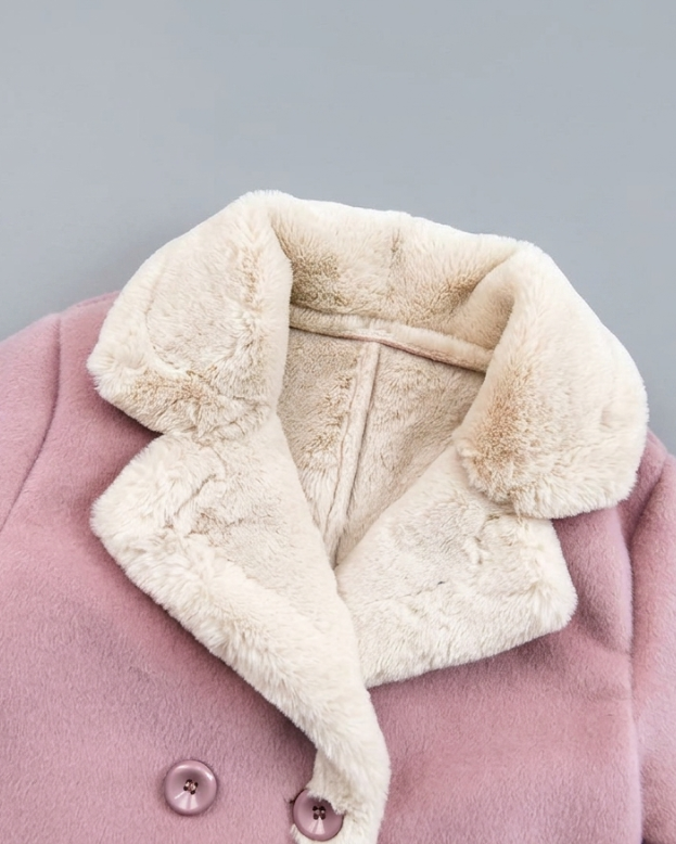 abrigo niña invierno rosa elegante Rosie Elegance – abrigo clásico con forro de piel sintética en España