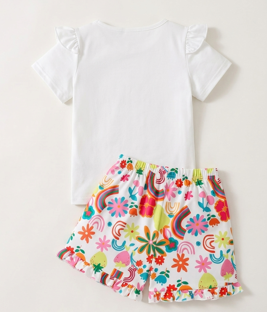 El conjunto de fresa y arcoíris para un verano inolvidable