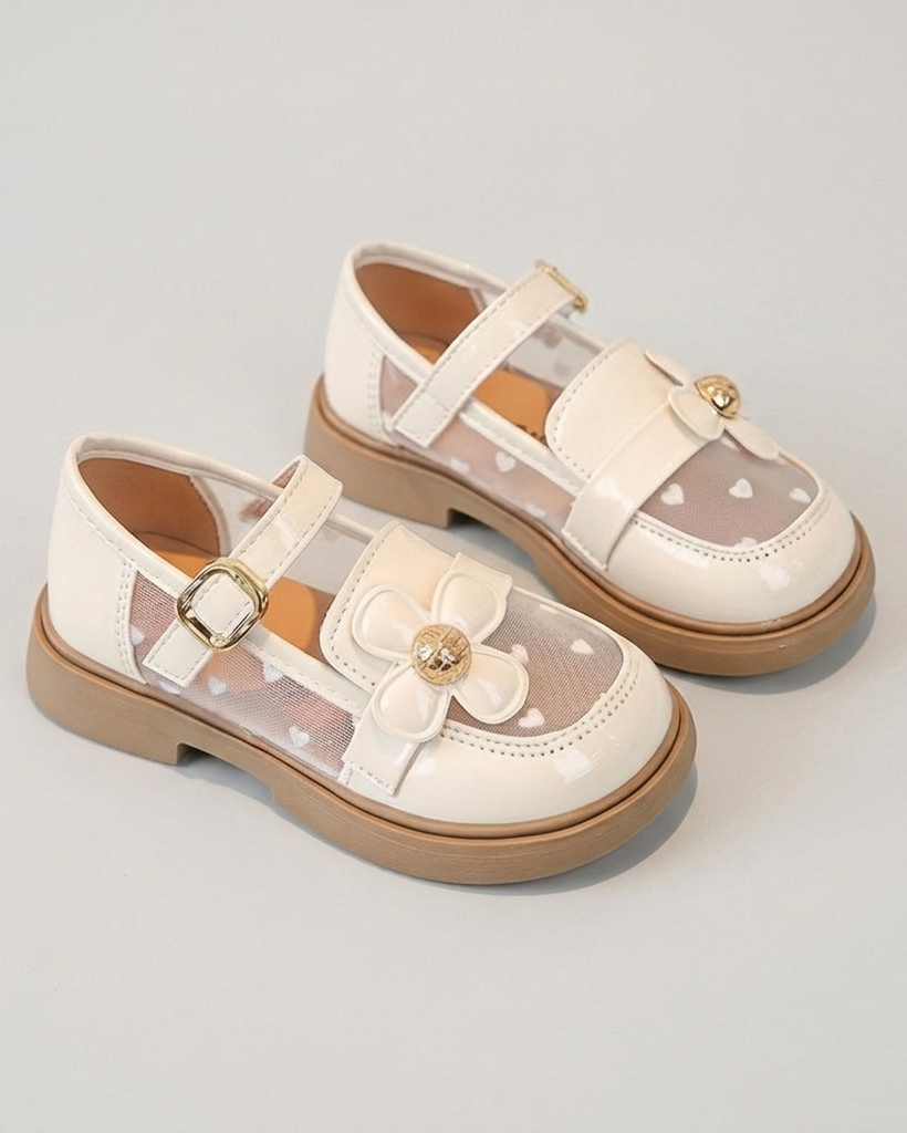 Zapato transparente decorativo con flor brillante de verano para niñas en España