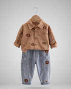 Conjunto niño invierno 2 piezas: sudadera y pantalón vaquero