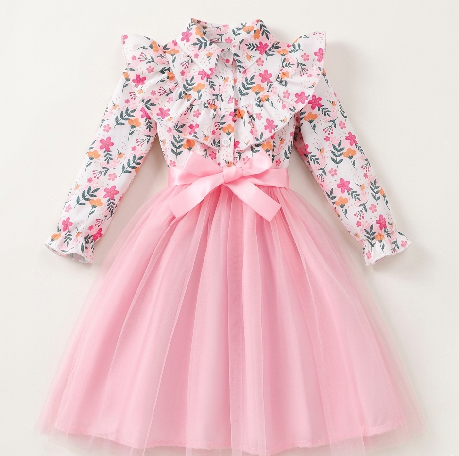 Vestidos de tul y flores: elegancia en colores vibrantes y un diseño encantador