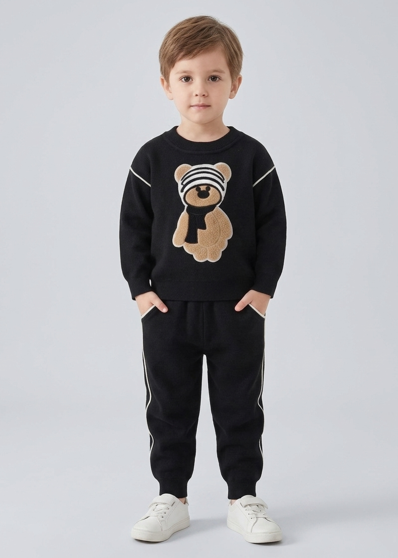 Conjunto bebé 2 piezas con estampado de osito ropa bebé invierno niño y niña en España
