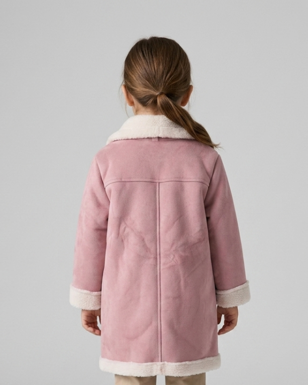 abrigo niña invierno rosa elegante Rosie Elegance – abrigo clásico con forro de piel sintética en España