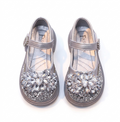 Zapato elegante para niña con diseño de flor de cristal brillante en España
