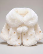 Abrigo niña invierno piel sintética suave  abrigo elegante clásico y moderno destacada para looks elegantes y en España