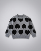 Conjunto niña invierno 2 piezas suéter cálido con corazones y pantalón acampanado en España