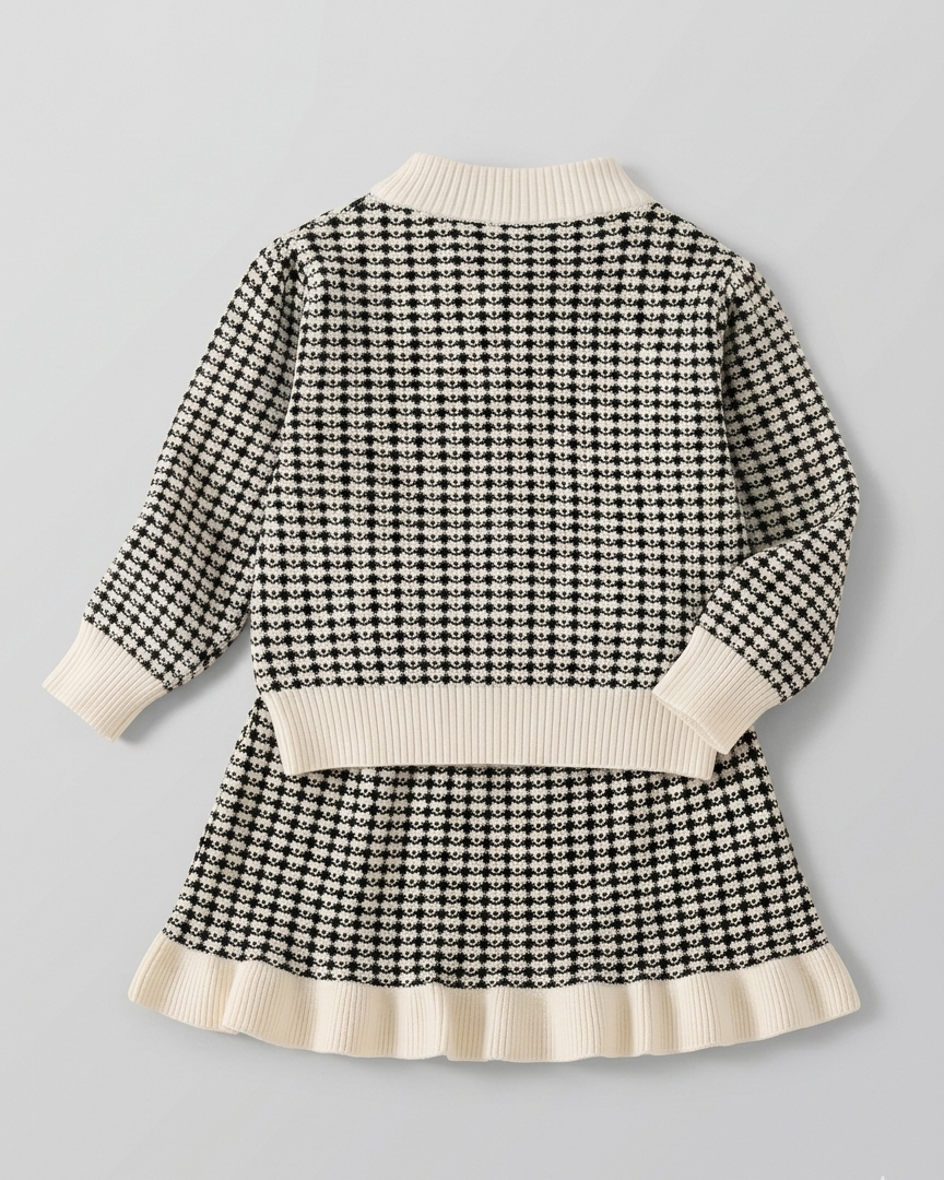 Conjunto niña invierno 2 piezas ropa infantil elegante con falda y chaqueta en España