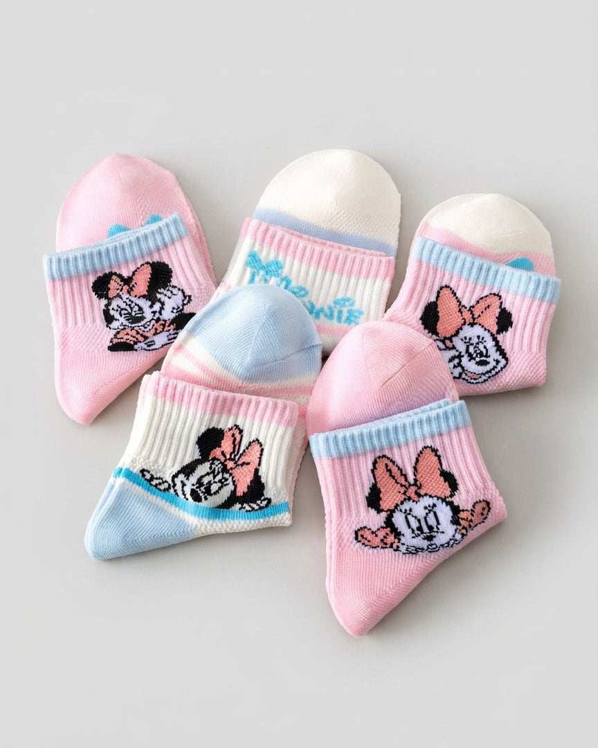 Calcetines de Minnie Mouse para niñas  5 diseños diferentes