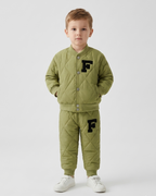 Conjunto bebé niño invierno acolchado de algodón 2 piezas con letra F (chaqueta y pantalón) en España