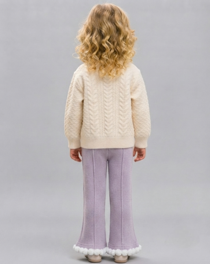 Conjunto Niña Invierno 2 Piezas Corazón Bordado