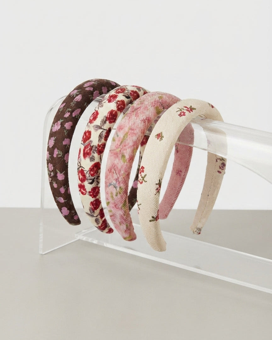 Diademas para niñas con estampados florales elegantes