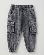 Conjunto Vaquero Niño 3 Piezas ,Chaqueta, Camiseta y Pantalón Cargo