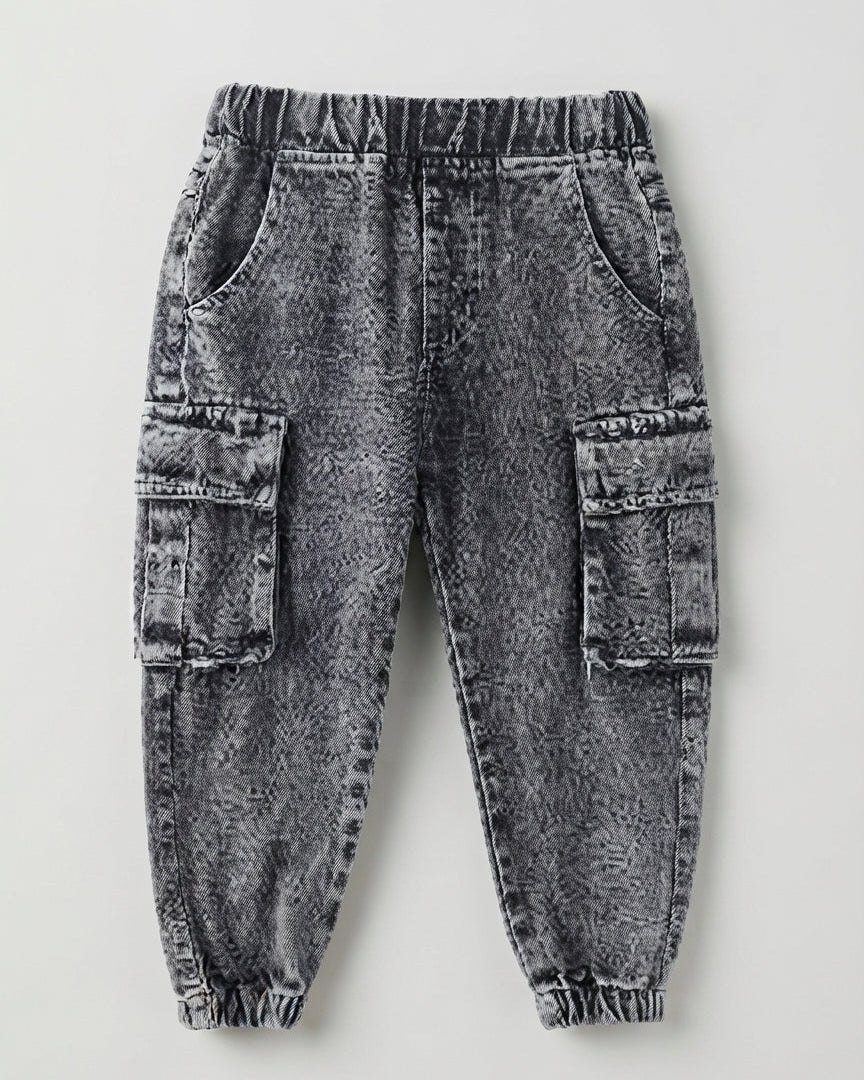 Conjunto Vaquero Niño 3 Piezas ,Chaqueta, Camiseta y Pantalón Cargo