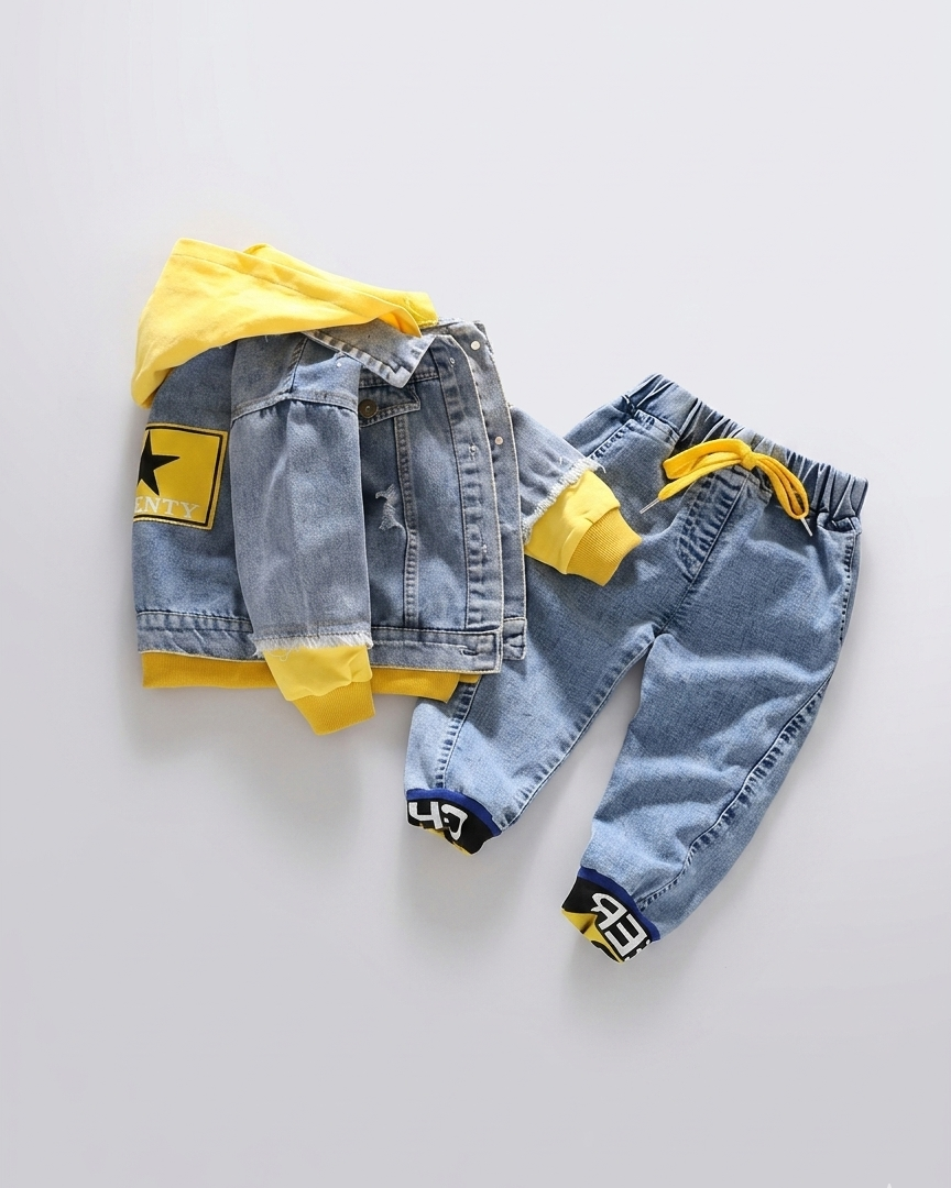 Conjunto niño ropa infantil 2 piezas camiseta manga larga y pantalón ,Ideal para primavera en España