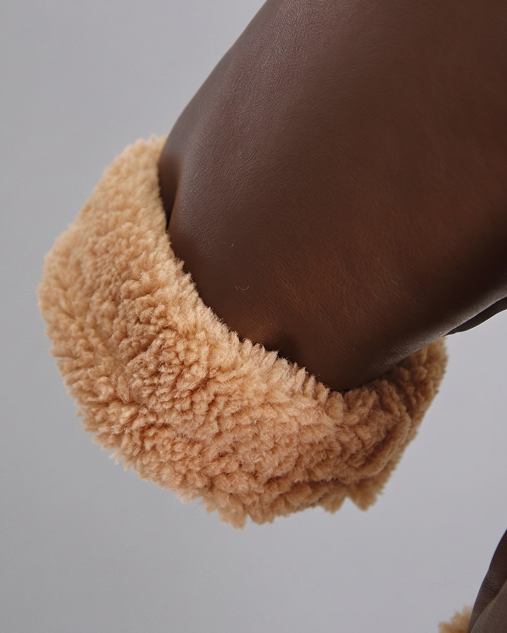 Chaqueta Infantil Efecto Cuero con Forro Sherpa Invierno