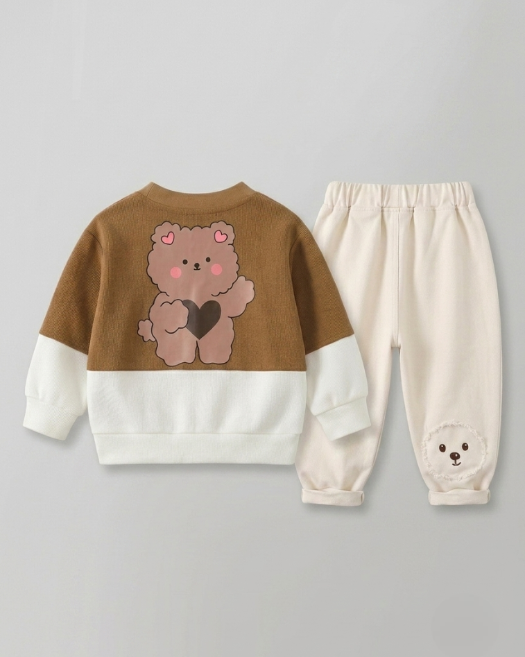 Conjunto bebé 3 piezas ropa infantil con diseño elegante de osito para niño y niña en España