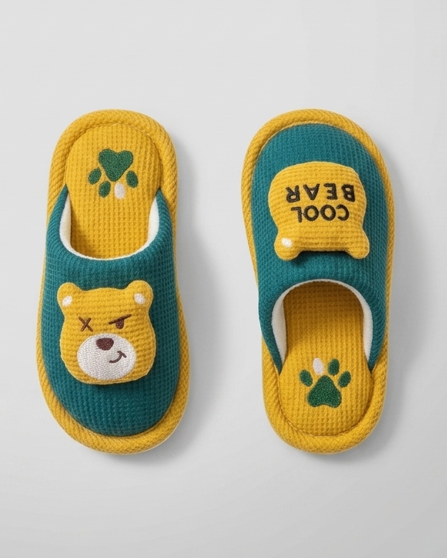 Pantuflas de algodón suave con forro cálido y diseño de dibujos animados en España