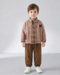 Conjunto niño invierno 3 piezas cálido (camisa, suéter de punto y pantalón) ropa infantil otoño invierno en España