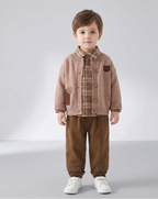 Conjunto niño invierno 3 piezas cálido (camisa, suéter de punto y pantalón) ropa infantil otoño invierno en España