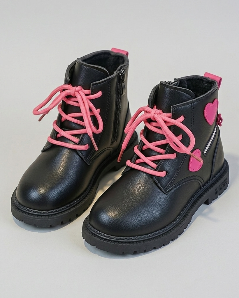 Botas de invierno para niña con diseño de corazones en España