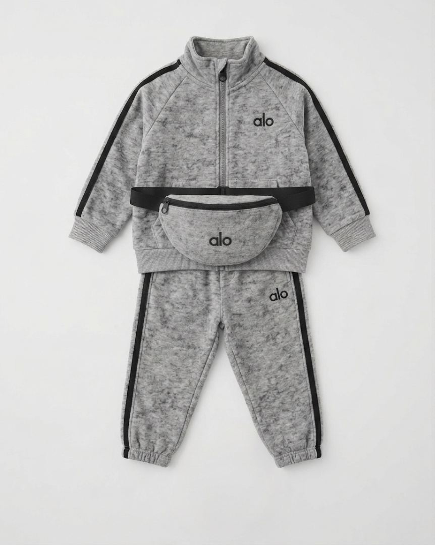 Conjunto bebé 3 piezas ropa bebé invierno: chaqueta, camiseta interior y pantalón con bolso a juego de felpa para niño y niña en España